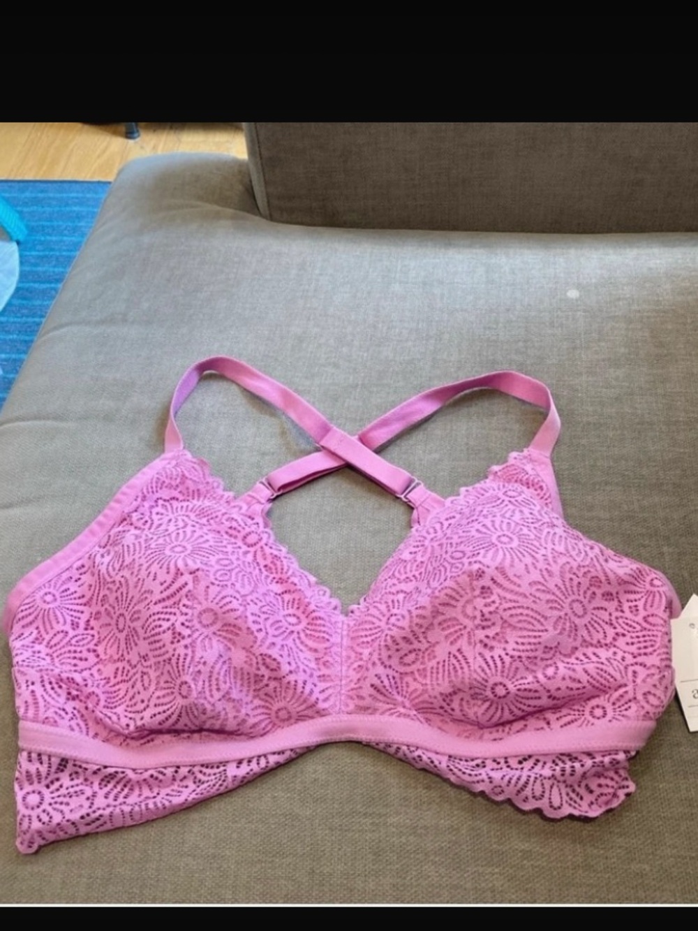 Auden Lavender Pink Lace Crisscross Bralette